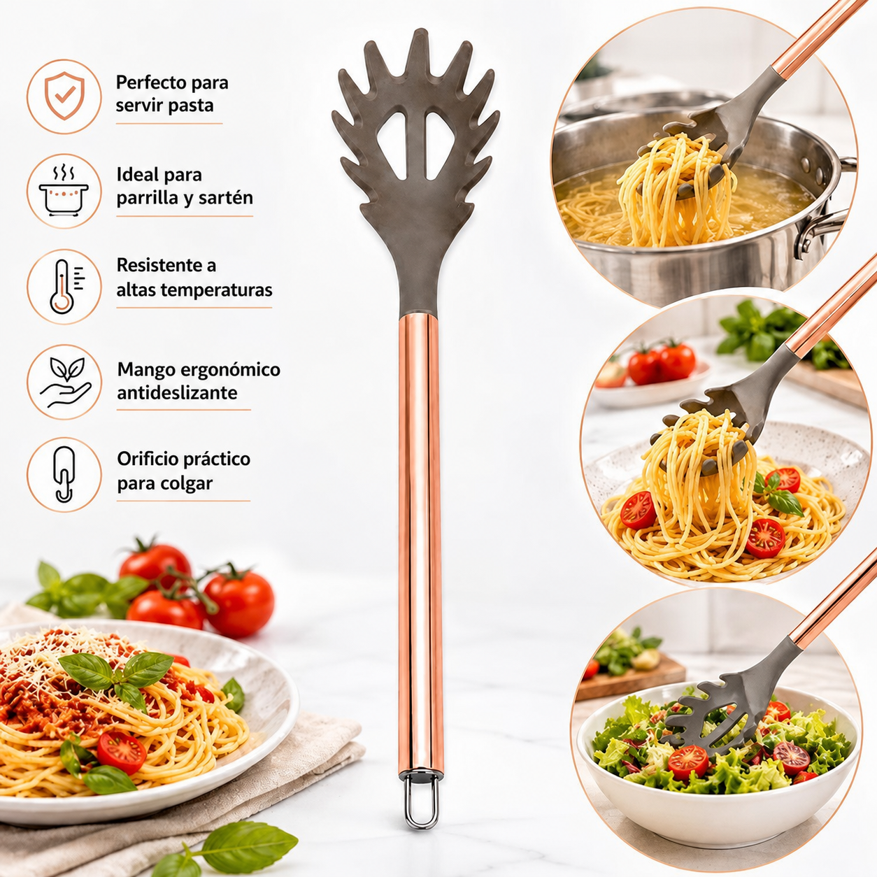 Utensilio para pasta — características en español