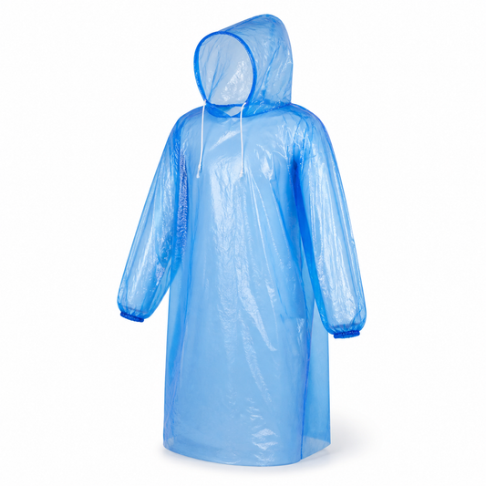 Poncho impermeable infantil transparente — 19456-114 sobre fondo blanco