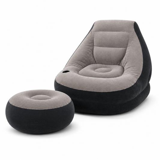 Sillón inflable con reposapiés — 19549-35 sobre fondo blanco