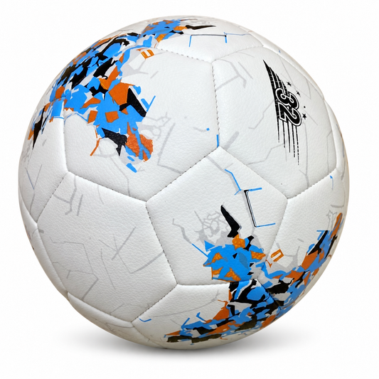 Balón de fútbol con diseño abstracto 20027-51 — vista sobre fondo blanco