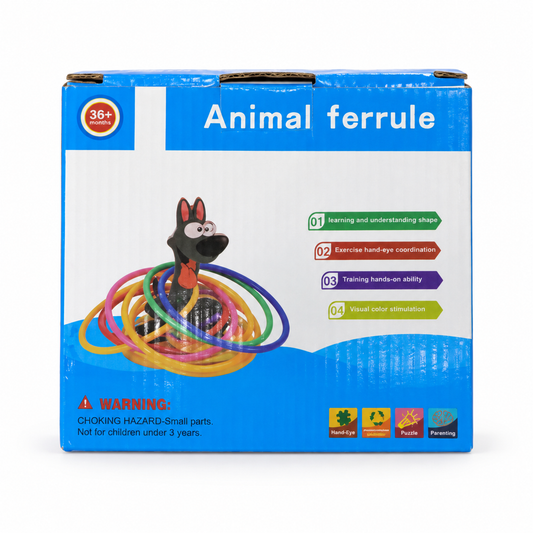 Juego de aros con figura de animal 20915-8 — vista sobre fondo blanco