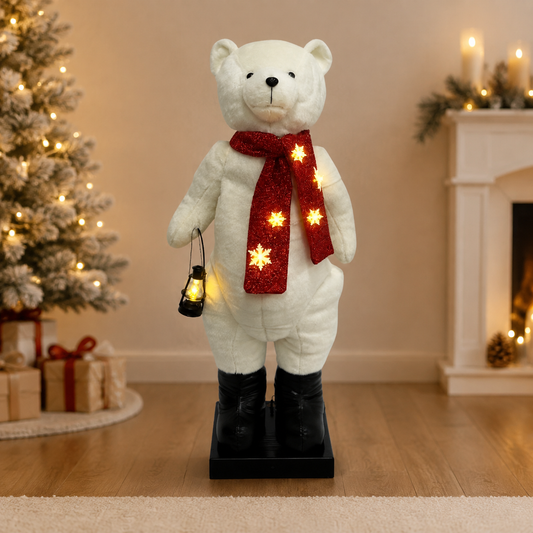 Oso polar navideño iluminado color blanco — 8820-1 — vista 1