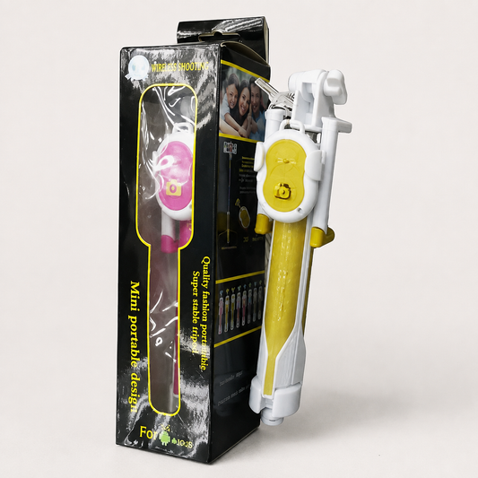 Mini selfie stick amarillo para celular 17653-50 — vista principal