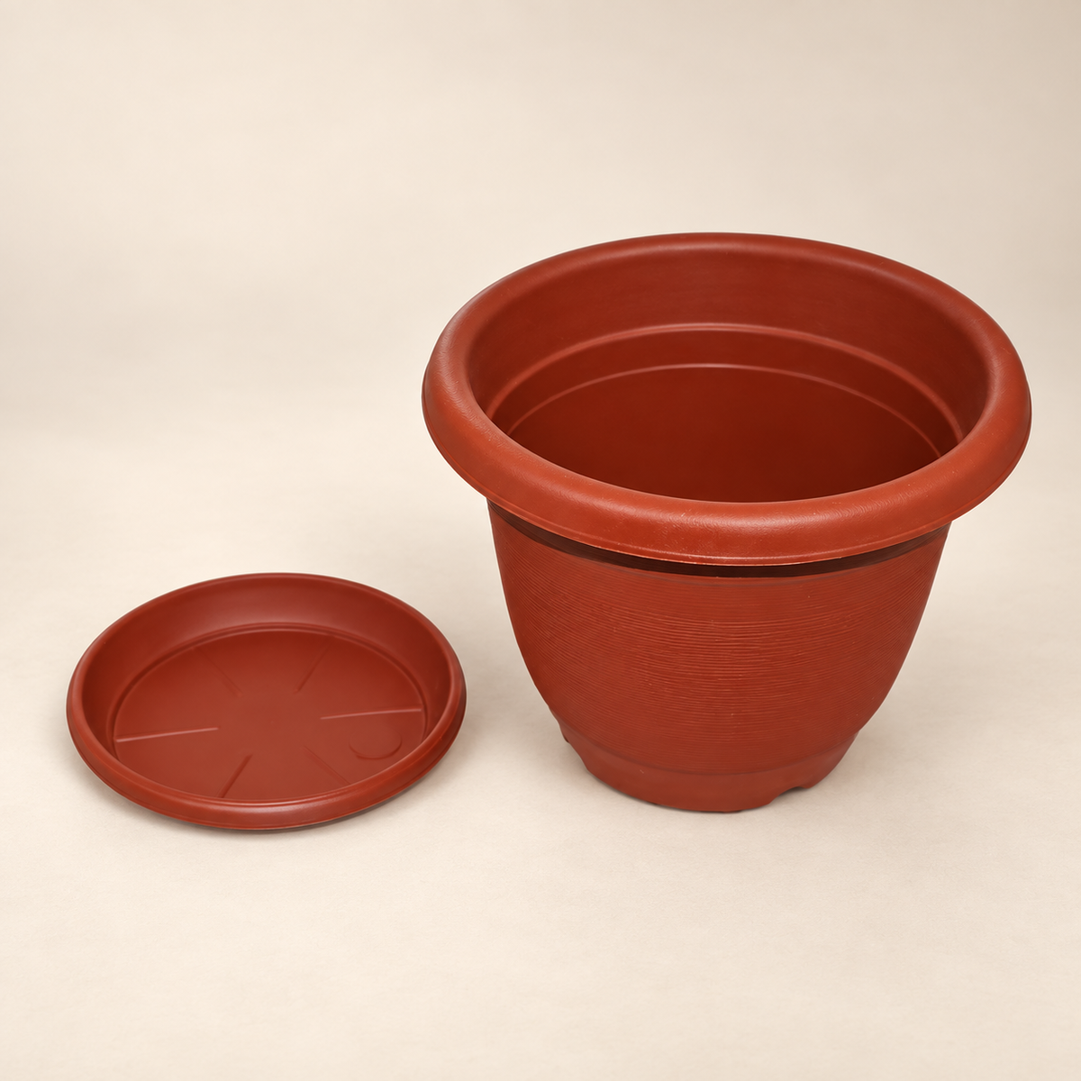 Maceta redonda con plato, modelo 19014-38 19014-38 — vista principal