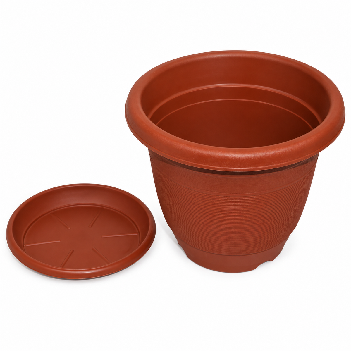Maceta redonda con plato, modelo 19014-39 19014-39 — detalle del producto