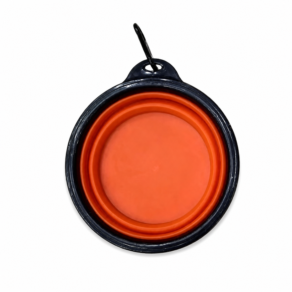 Plato plegable naranja para mascotas 19025-140 — fondo blanco