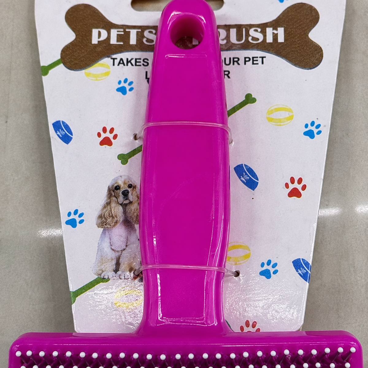 Cepillo grande fucsia para mascotas 19025-152 — detalle