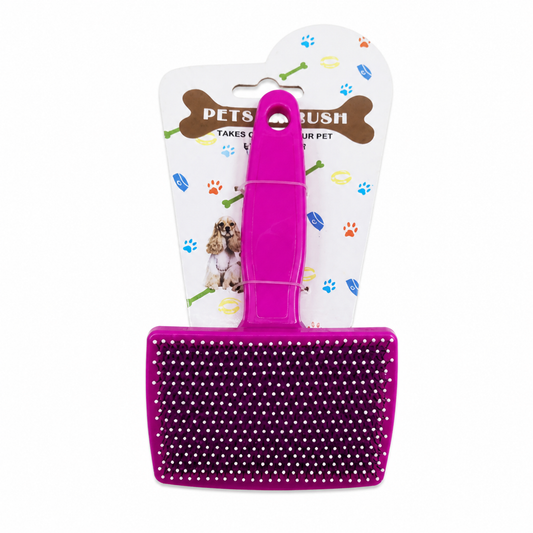 Cepillo grande fucsia para mascotas 19025-152 — fondo blanco