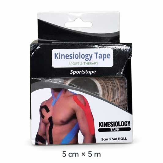 Cinta deportiva kinesiológica 5 cm × 5 m 19035-19 — vista sobre fondo blanco