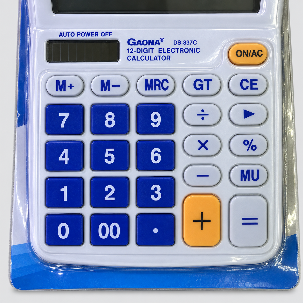 Calculadora de escritorio de 12 dígitos con teclas azules — 19038-11 — detalle