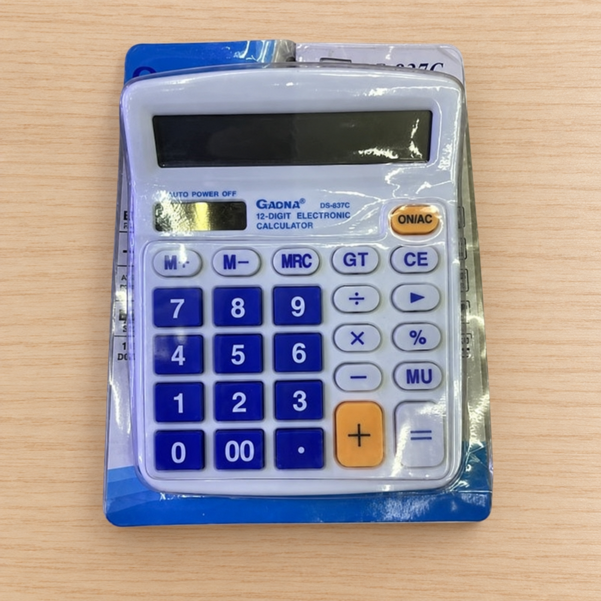 Calculadora de escritorio de 12 dígitos con teclas azules — 19038-11 — vista principal