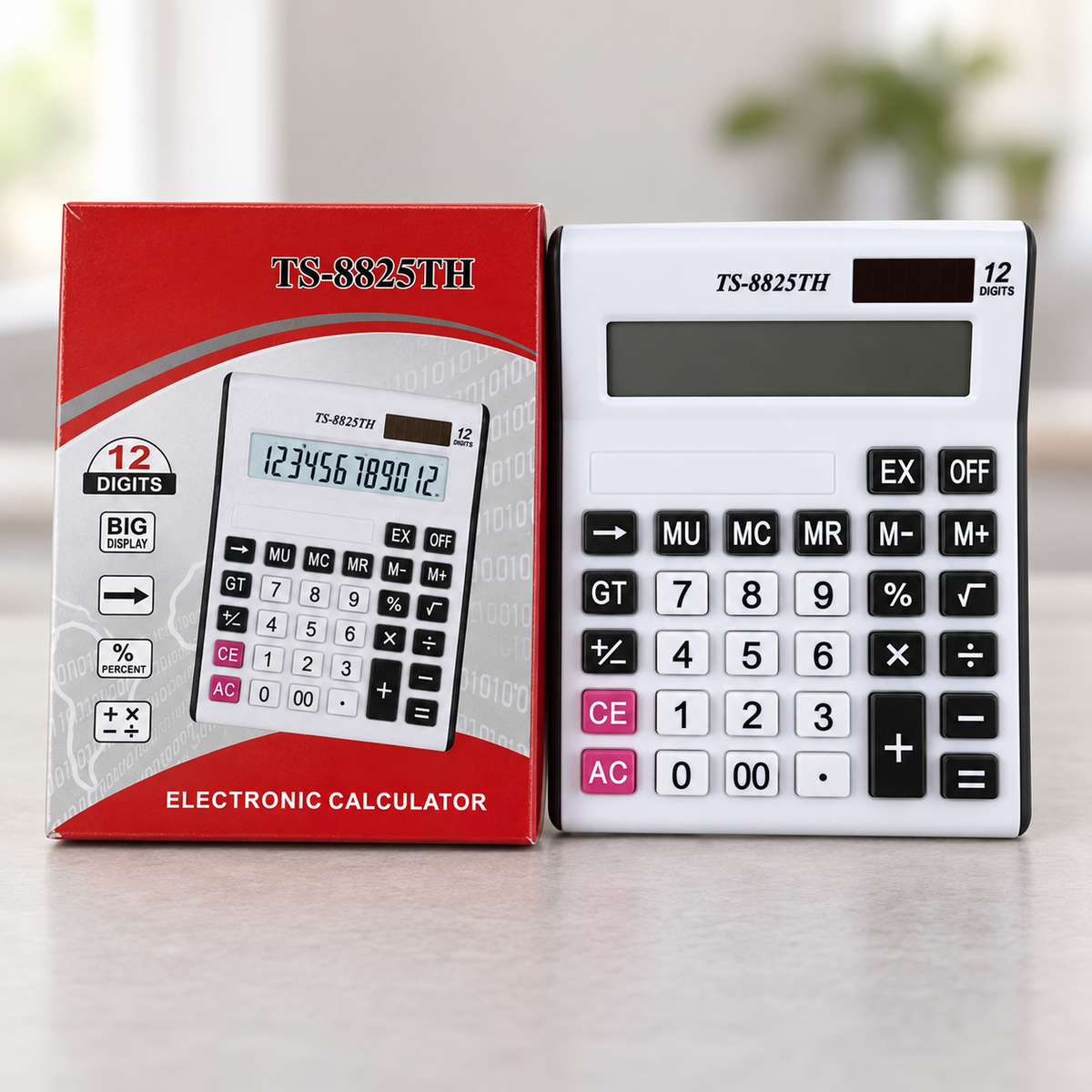 Calculadora de escritorio de 12 dígitos TS-8825TH — 19038-22 — vista principal