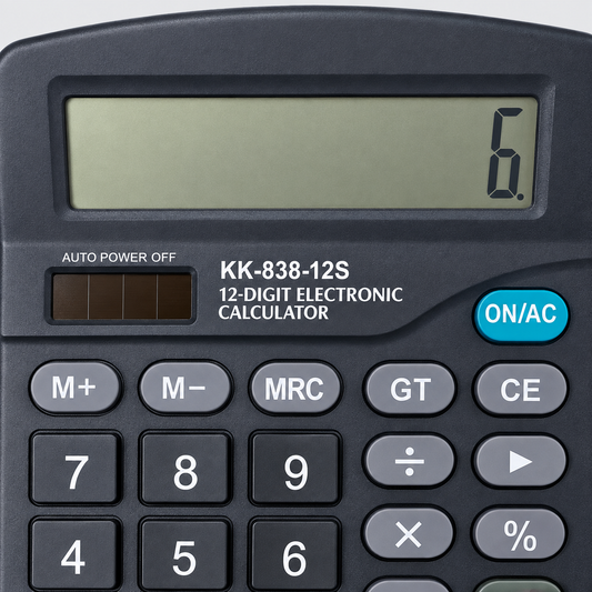 Calculadora de escritorio de 12 dígitos KK-838-12S — 19038-8 — detalle