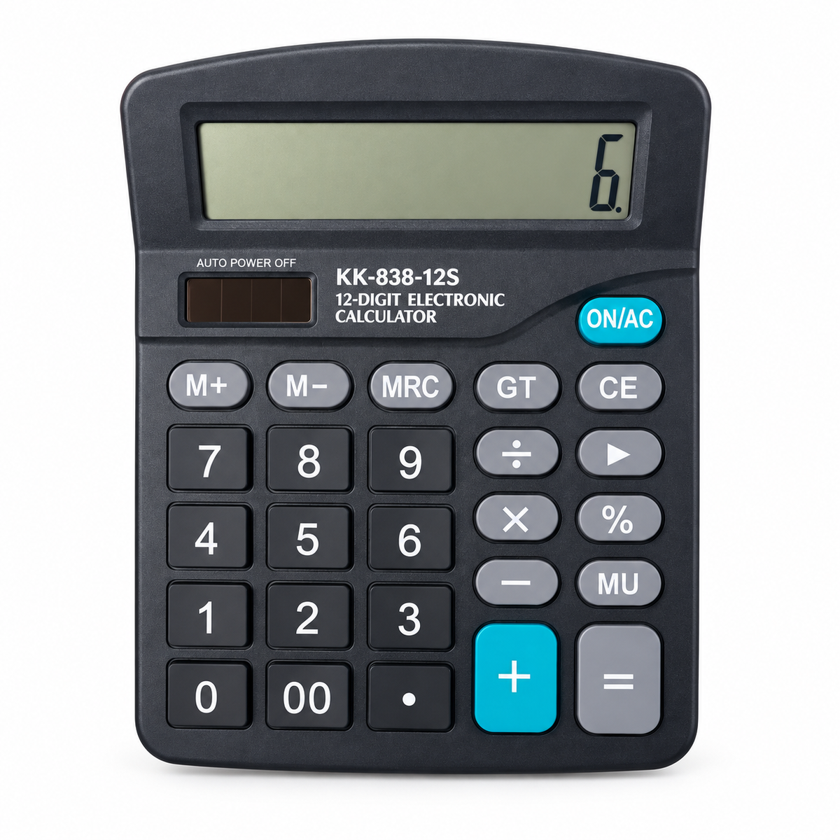 Calculadora de escritorio de 12 dígitos KK-838-12S — 19038-8 — fondo blanco