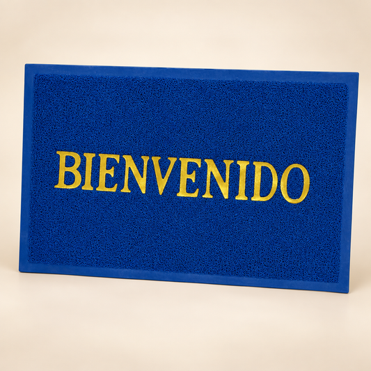 Tapete de entrada con mensaje BIENVENIDO 19060-61 — vista principal