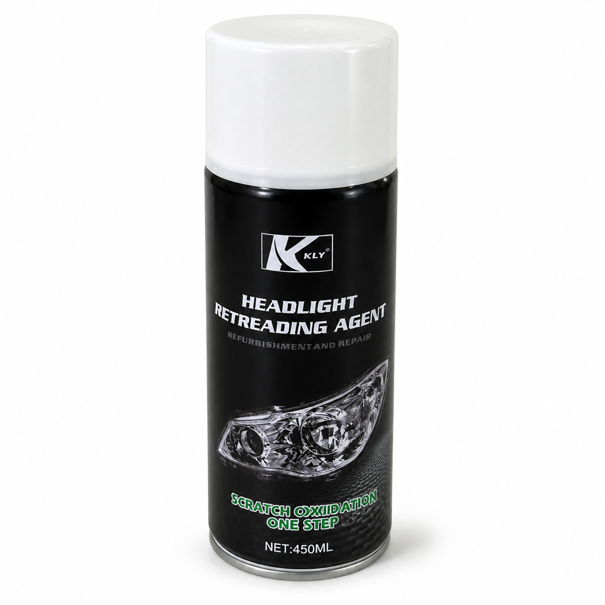 Restaurador de faros en aerosol 450 ml — 19097-27 sobre fondo blanco