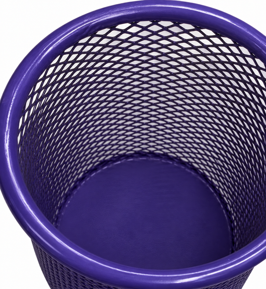 Portalápices redondo de malla violeta — 19257-13 — detalle