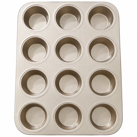 Molde metálico para 12 muffins 19541-82 — vista sobre fondo blanco