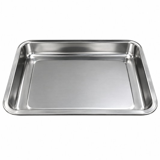 Bandeja metálica de 45 × 35 × 4 cm 19585-20 — vista sobre fondo blanco