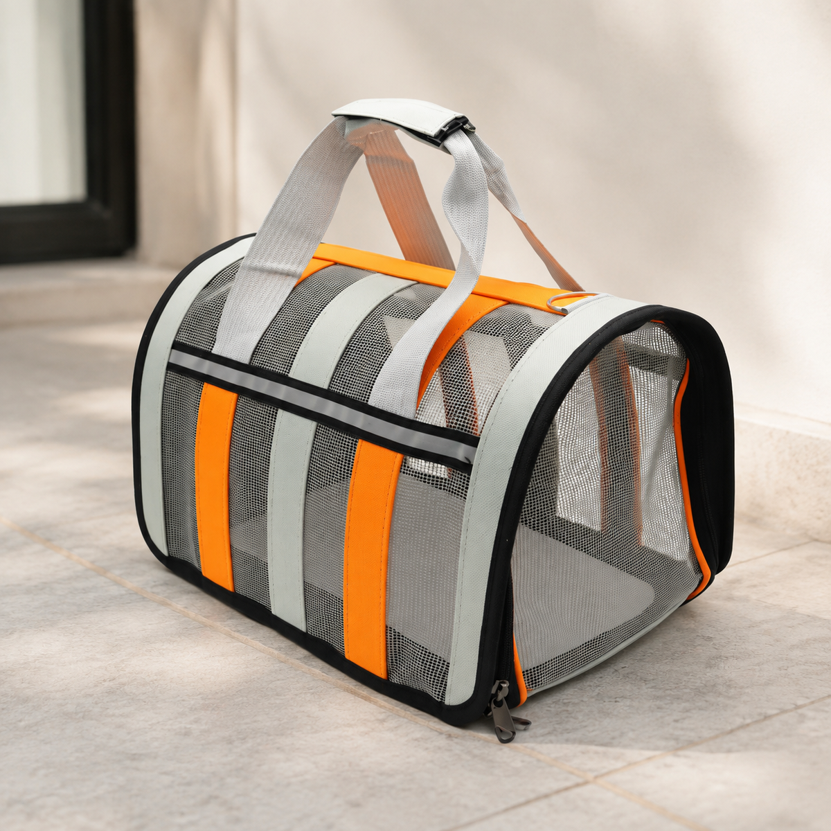 Bolso transportador para mascotas con malla 19593-60 — vista completa