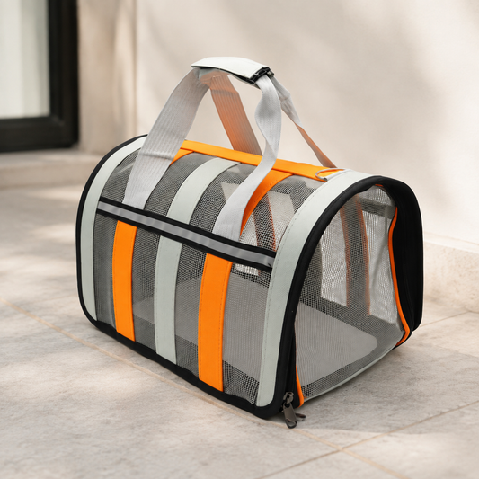 Bolso transportador para mascotas con malla 19593-60 — vista completa