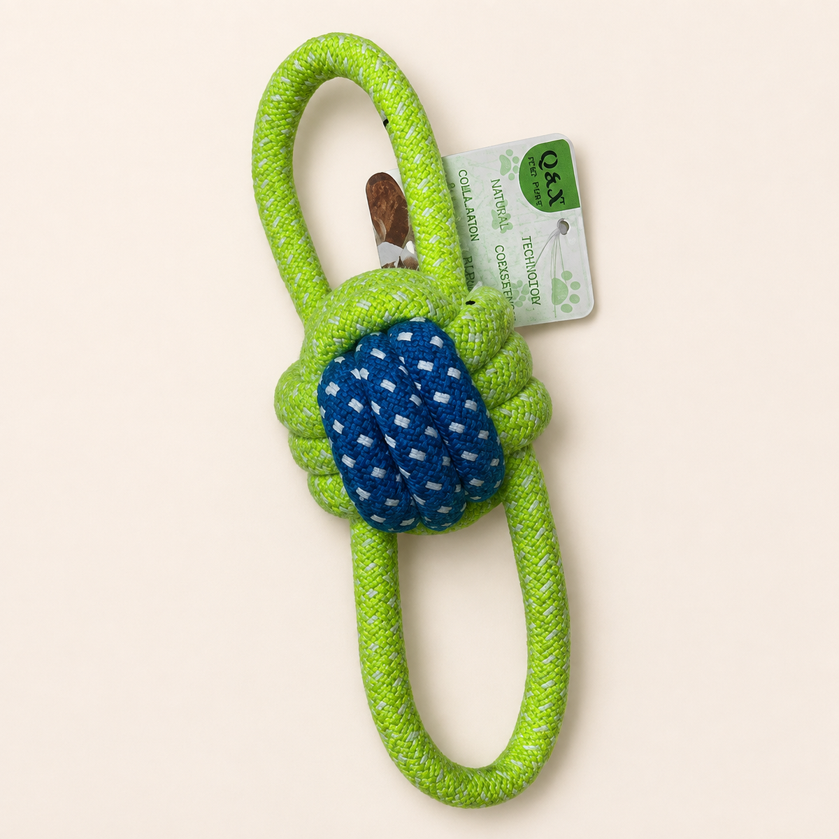 Juguete de cuerda con pelota tejida para perro 19593-83 — vista completa