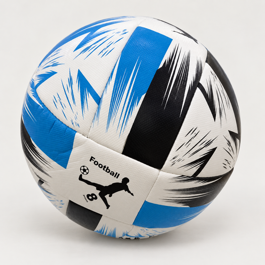 Balón de fútbol blanco con trazos azules y negros 20027-37 — vista principal