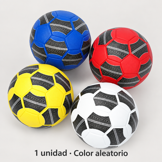 Balón de fútbol con paneles a rayas — color aleatorio 20027-41 — vista principal