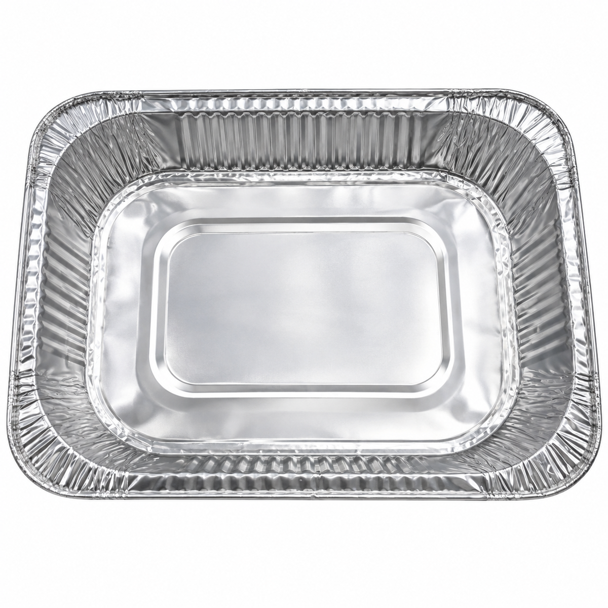 Bandeja desechable de aluminio para asar 20102-3 — vista sobre fondo blanco