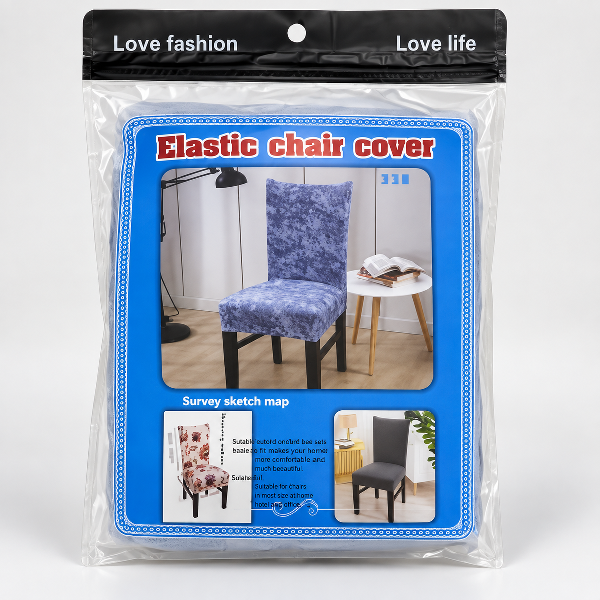 Funda elástica para silla, estampado surtido 20258-1 — detalle del producto