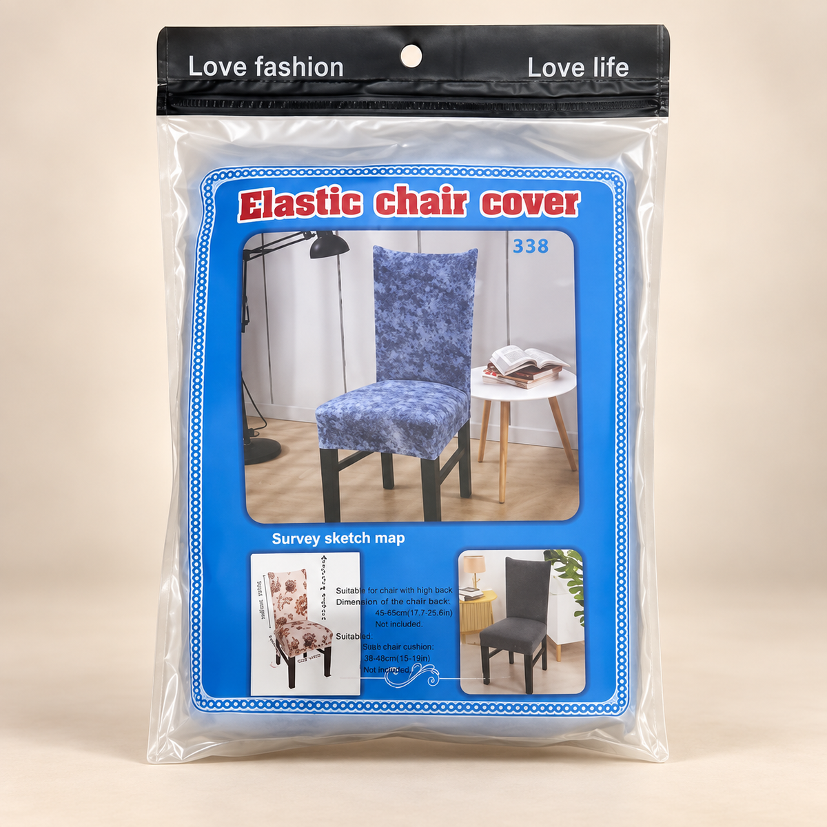 Funda elástica para silla, color liso surtido 20258-2 — vista principal
