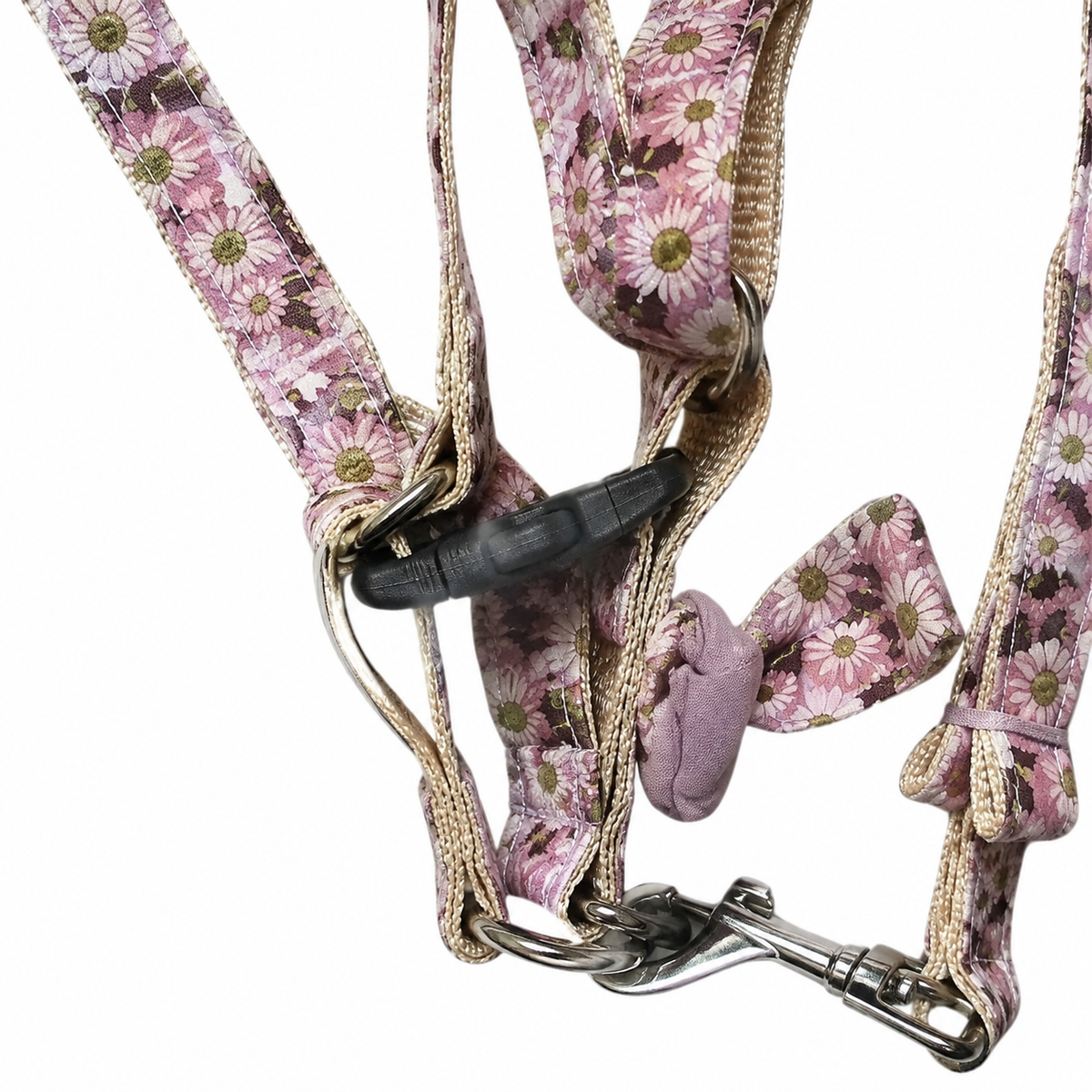 Arnés floral con correa y moños 20300-86 — detalle