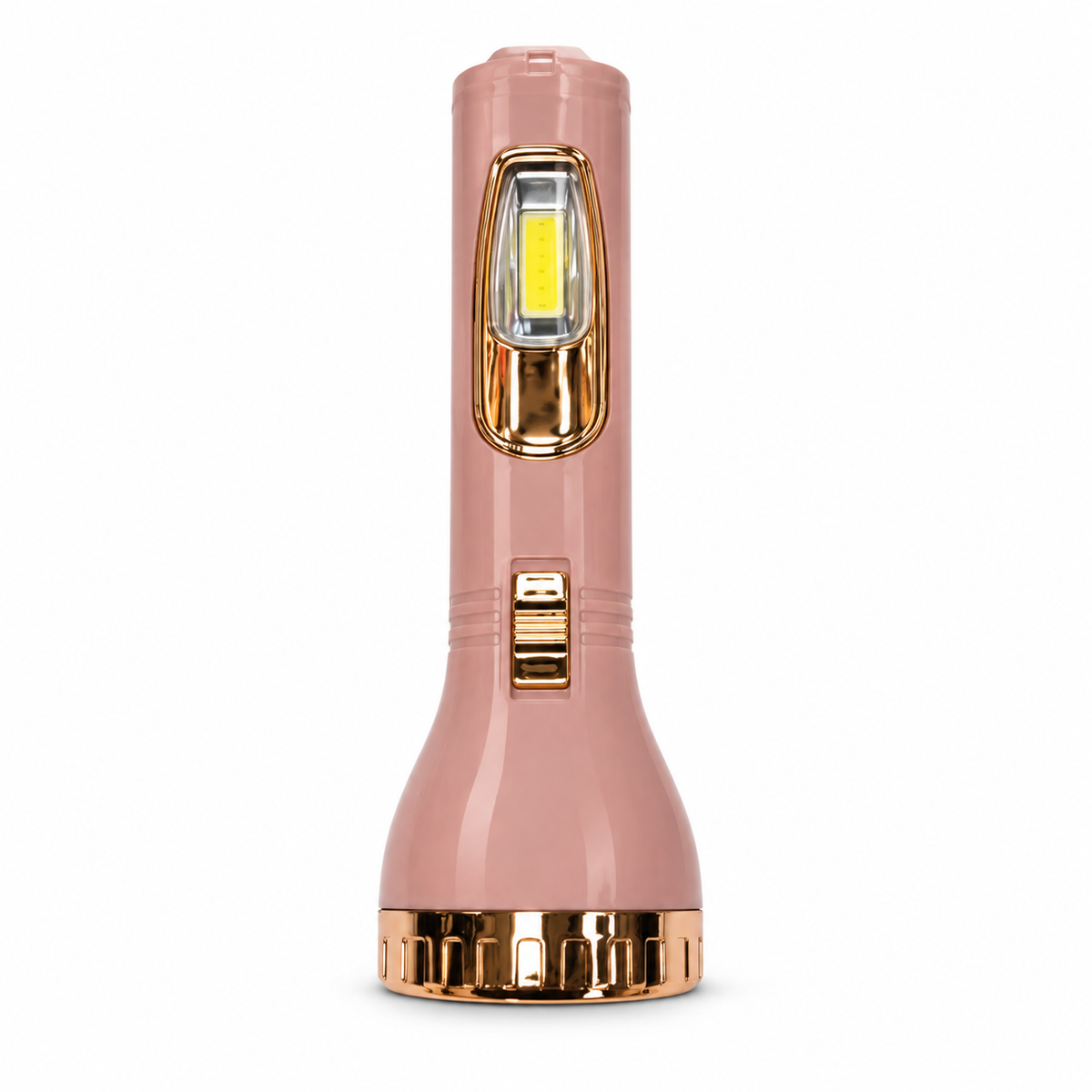 Linterna solar con acabado rosa y dorado — 20330-2 — fondo blanco