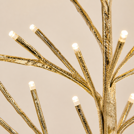 Detalle de Árbol luminoso dorado de 1.5 m — 20376-13