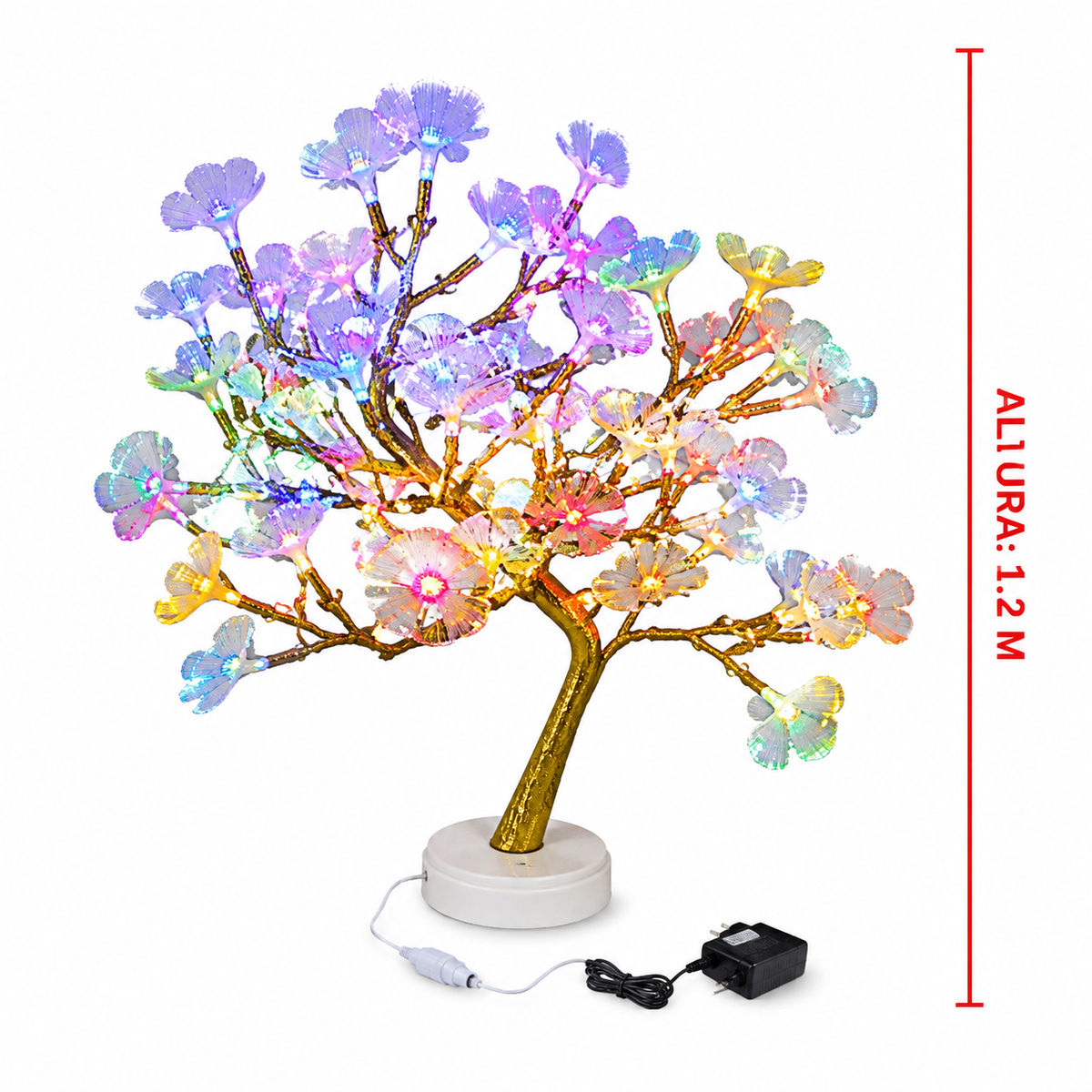 Árbol luminoso floral de 1.2 m — 20376-20 sobre fondo blanco