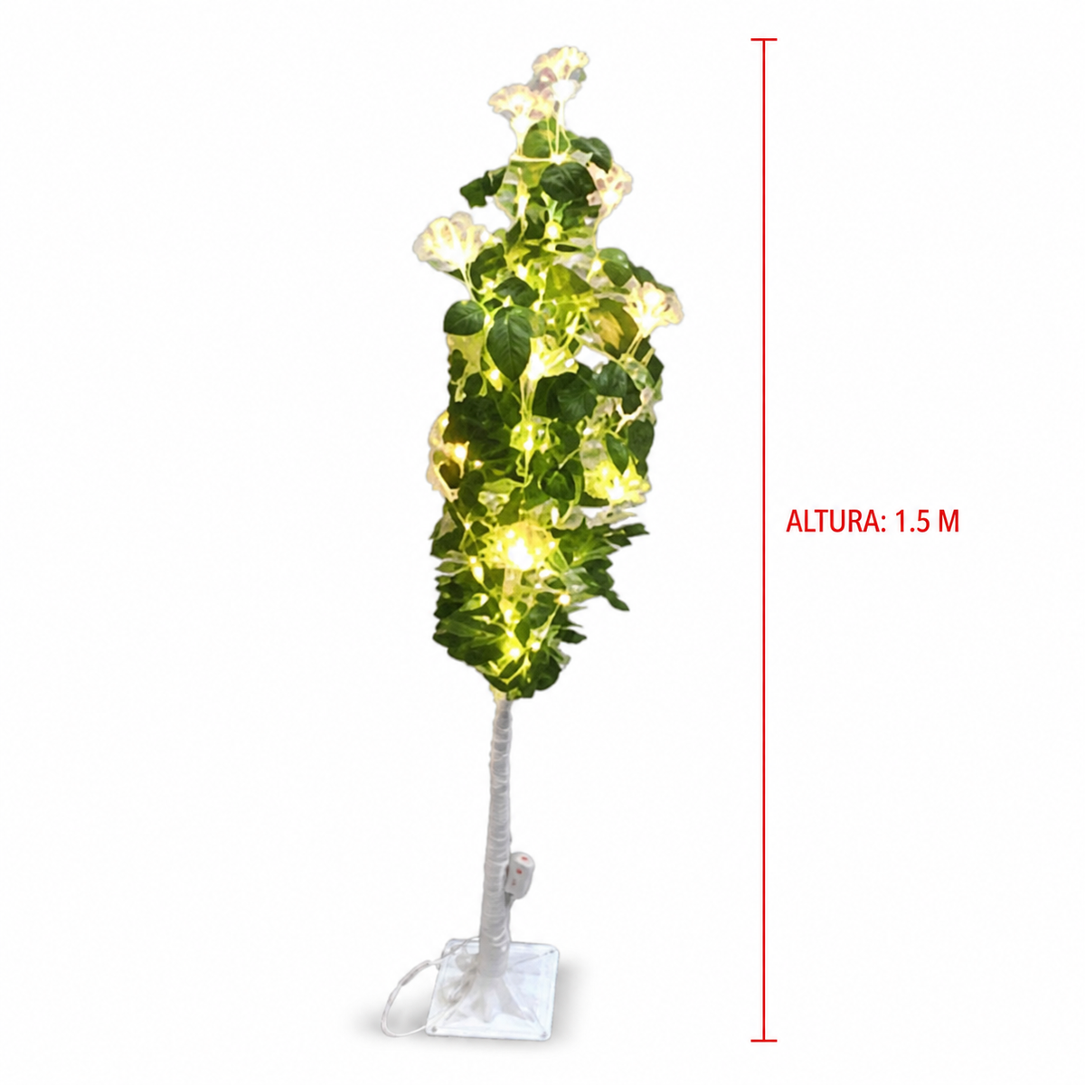 Árbol luminoso decorativo de 1.5 m — 20376-25 sobre fondo blanco