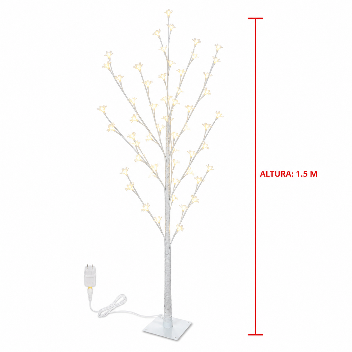 Árbol luminoso multicolor de 1.5 m — 20376-8 sobre fondo blanco