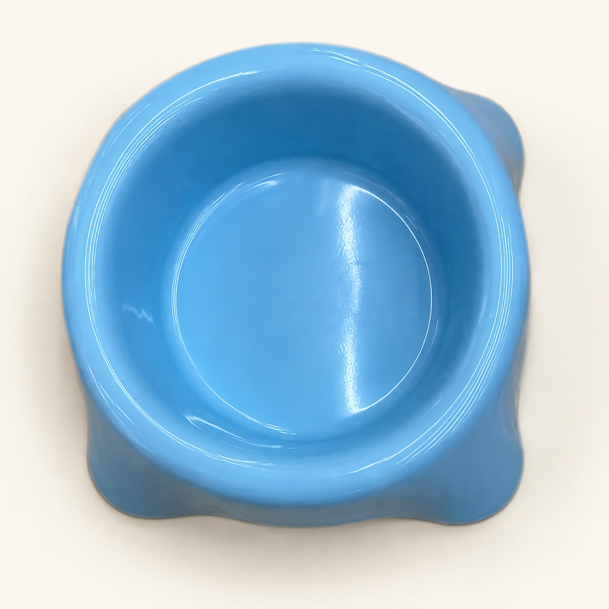 Plato azul para mascotas con base ancha 20400-1 — vista completa