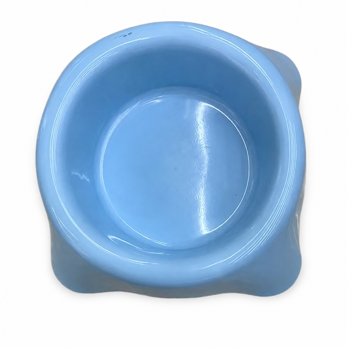 Plato azul para mascotas con base ancha 20400-1 — fondo blanco