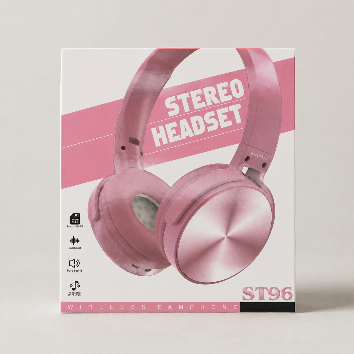 Audífonos inalámbricos ST96 rosados 20430-5 — vista principal