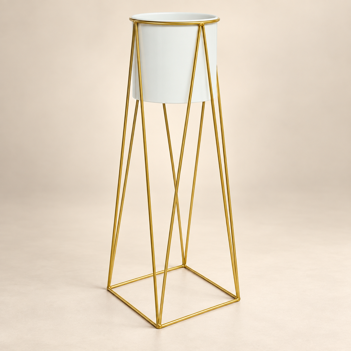 Soporte alto para maceta con diseño geométrico 20715-3 — vista principal