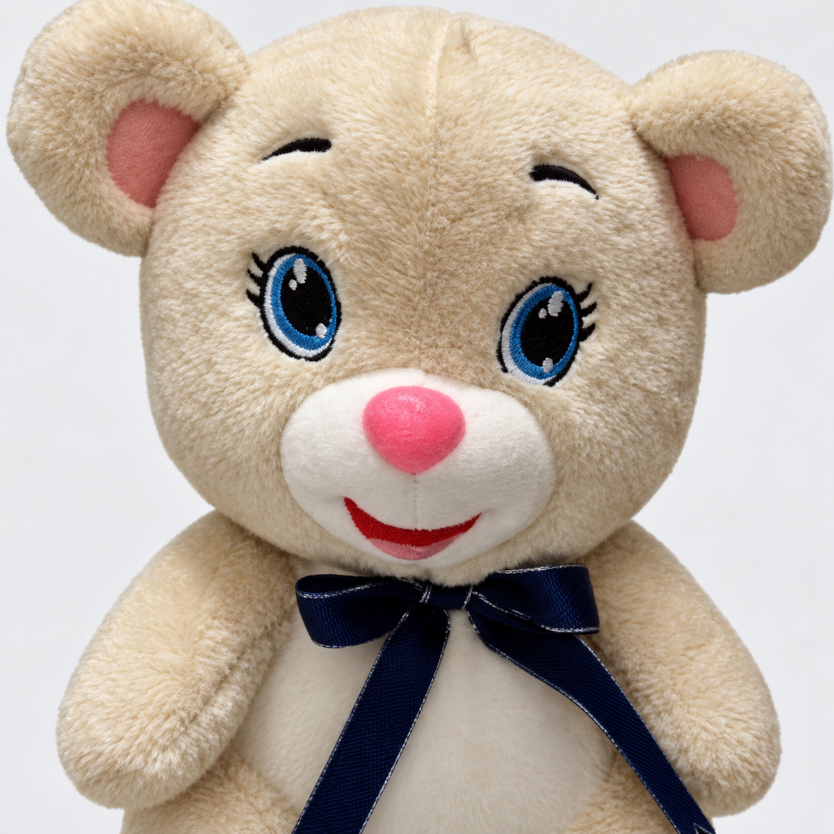 Osita de peluche beige con lazo azul 20809-72 — detalle del producto