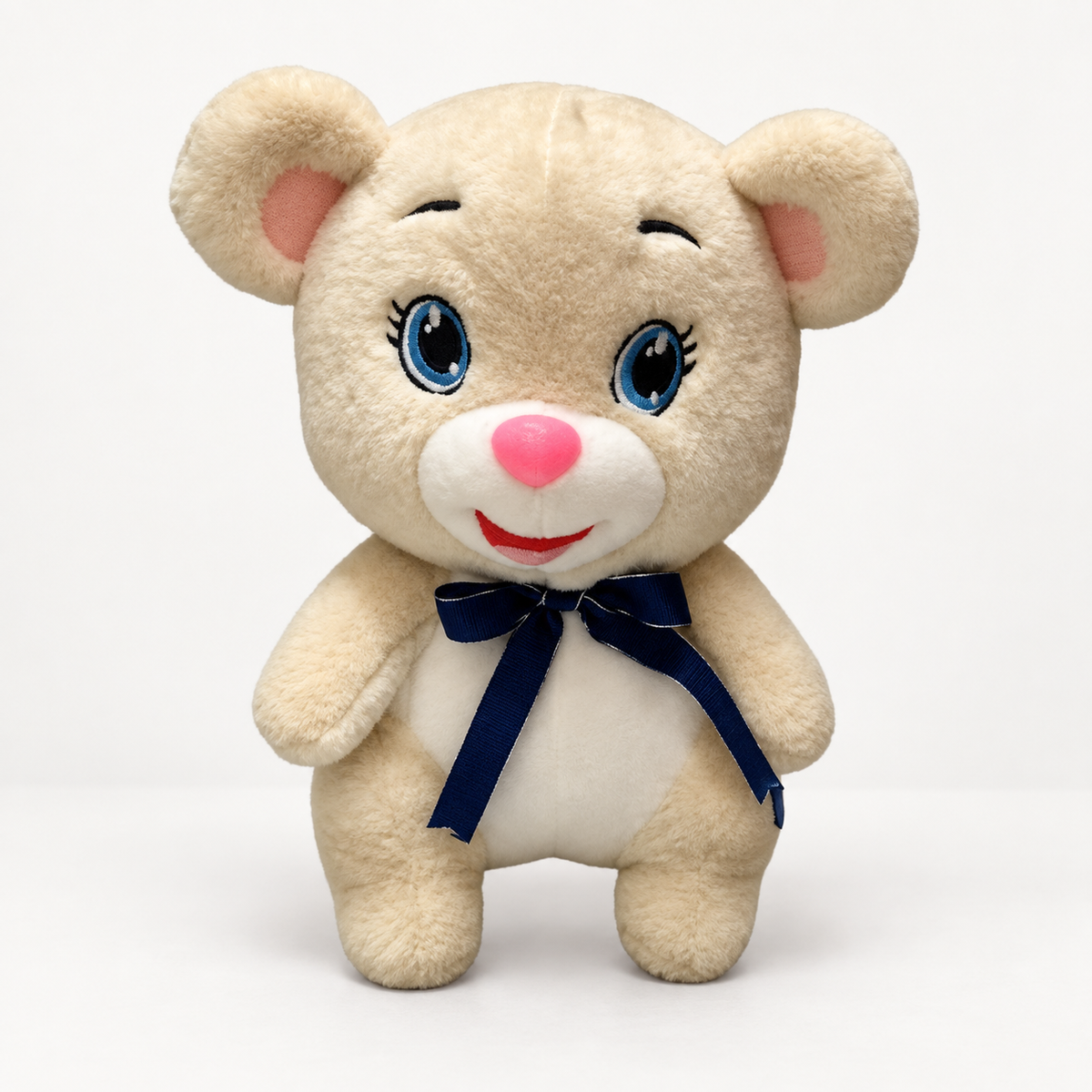Osita de peluche beige con lazo azul 20809-72 — vista principal
