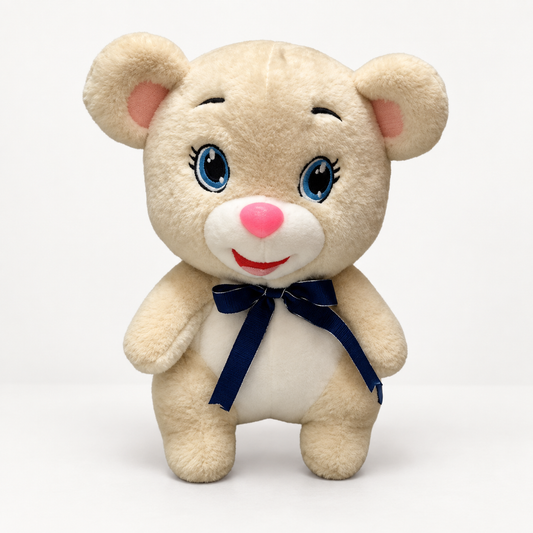 Osita de peluche beige con lazo azul 20809-72 — vista principal