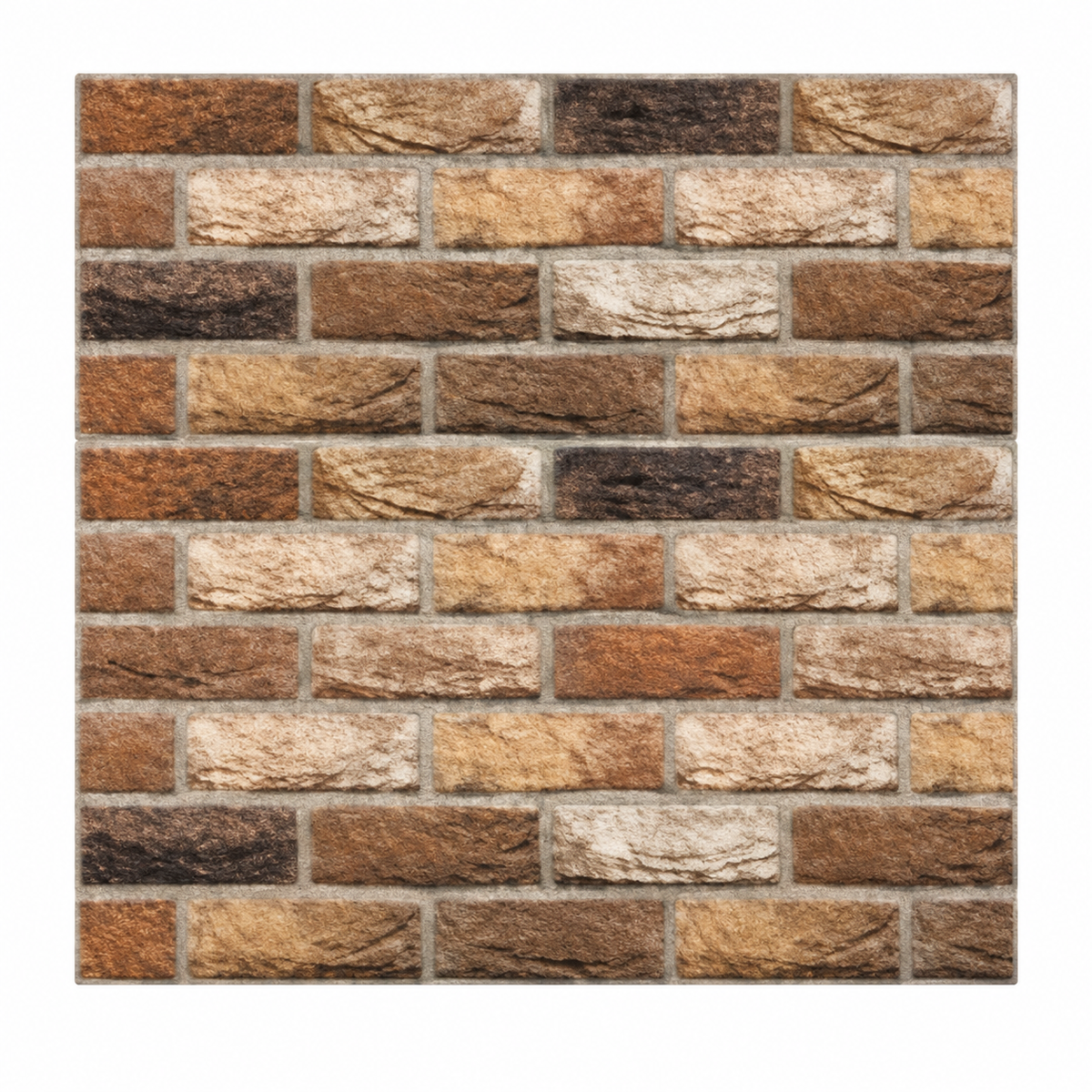 Panel adhesivo decorativo para pared, diseño ladrillo marrón 20855-27 — vista sobre fondo blanco