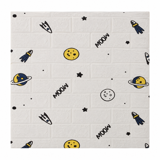Panel adhesivo decorativo para pared, diseño espacial 20855-42 — vista sobre fondo blanco