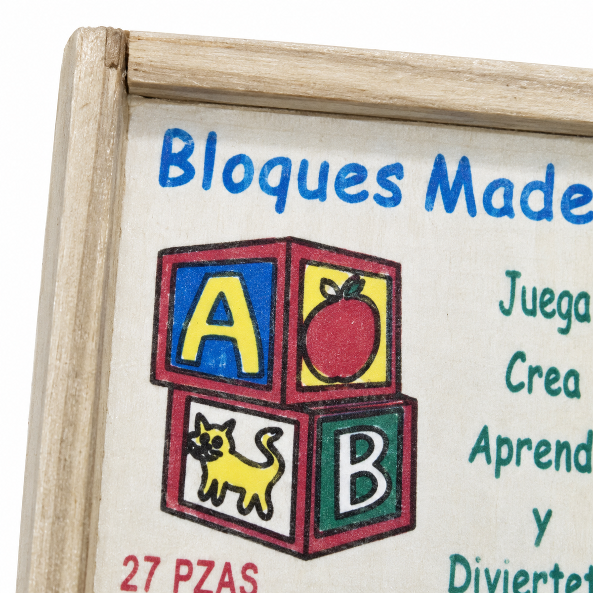 Bloques de madera en caja, 27 piezas 20915-26 — detalle del producto