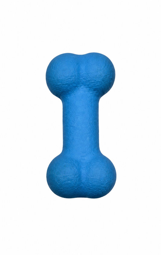 Juguete azul en forma de hueso para perro 21003-106 — fondo blanco