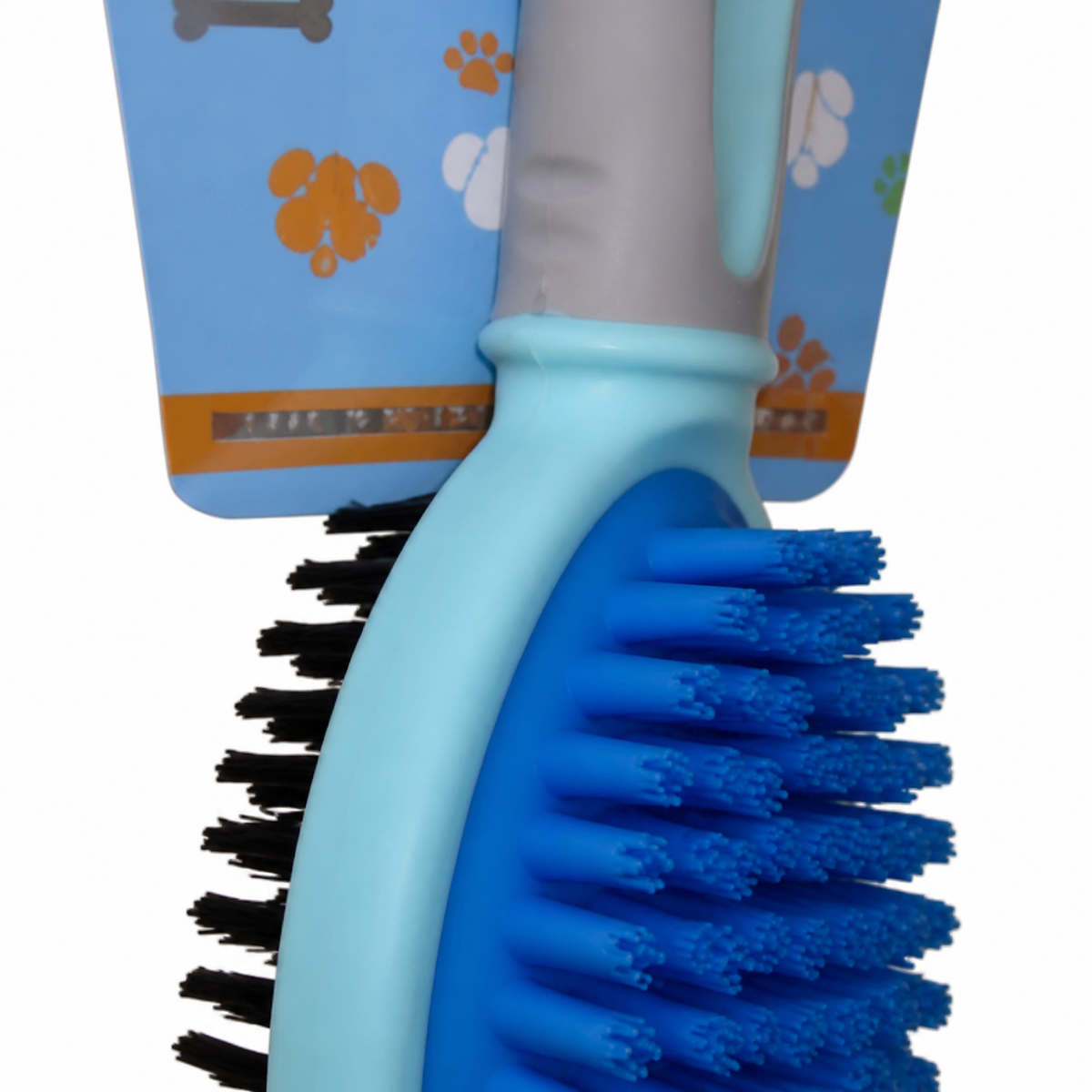 Cepillo doble para mascotas con cerdas azules 21003-18 — detalle