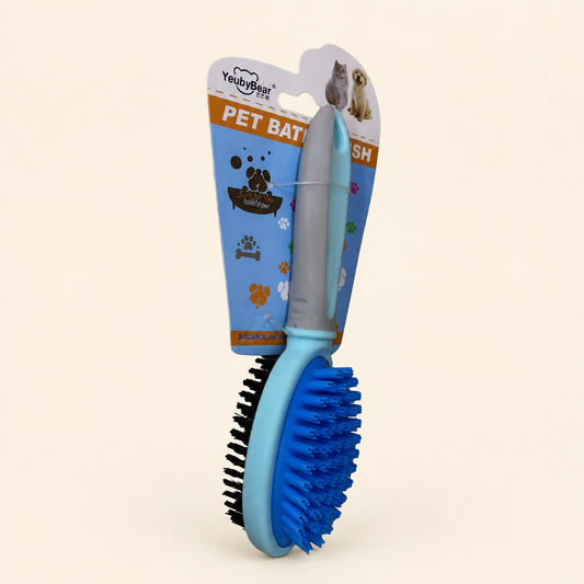 Cepillo doble para mascotas con cerdas azules 21003-18 — vista completa